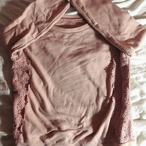 St. John’s bay laced pink sweatshirt